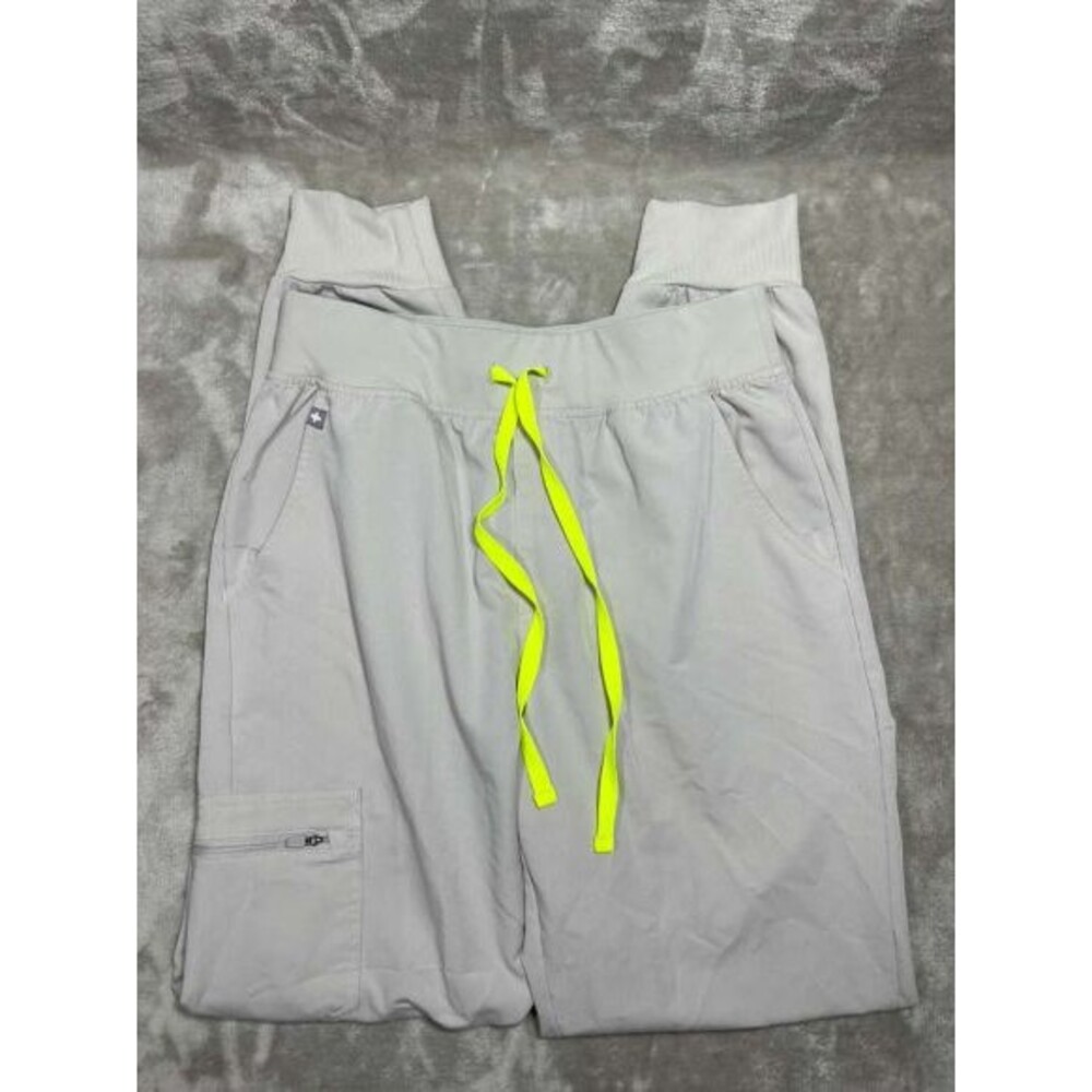 Figs Jogger Scrub Pants Men's Small Beige Cargo Work Casual Technical